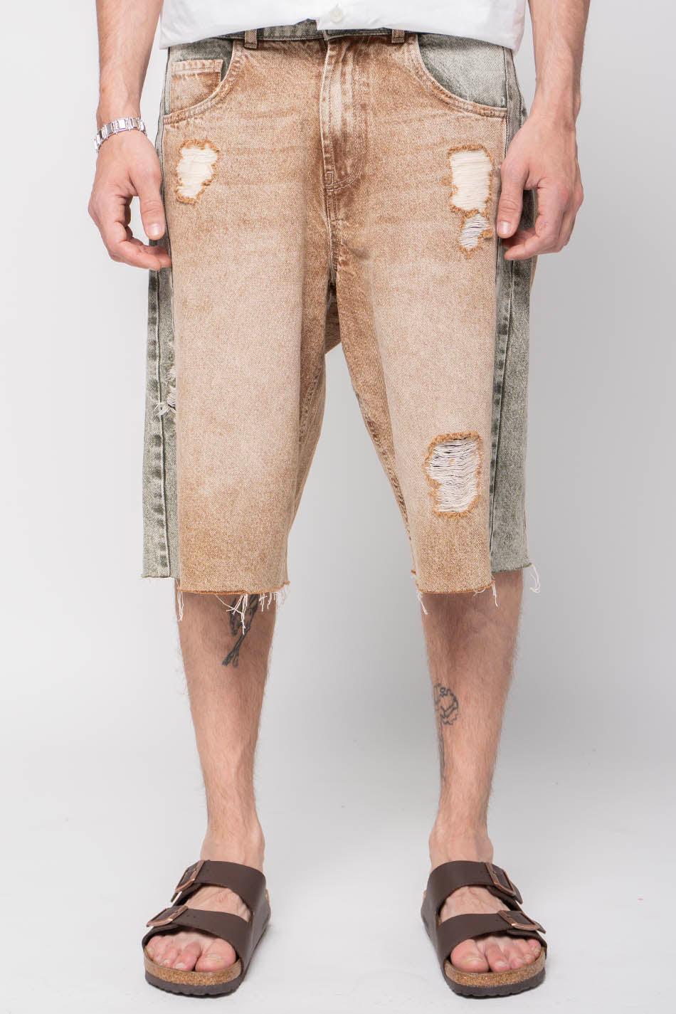 kaotiko Bermuda Tusa Washed Army/ Brown Rebajas baratas
