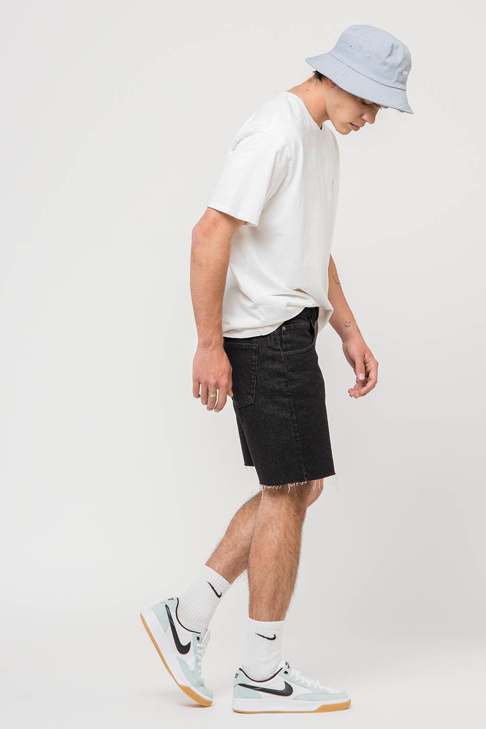 kaotiko Bermuda Baggy Denim Black Descuento