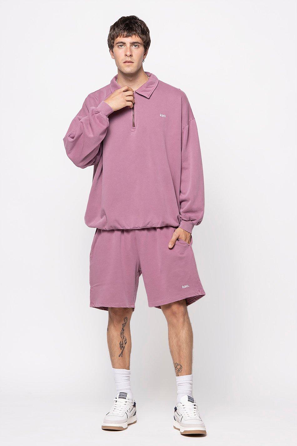 kaotiko Bermuda Washed Daylen Burgundy Rebajas top