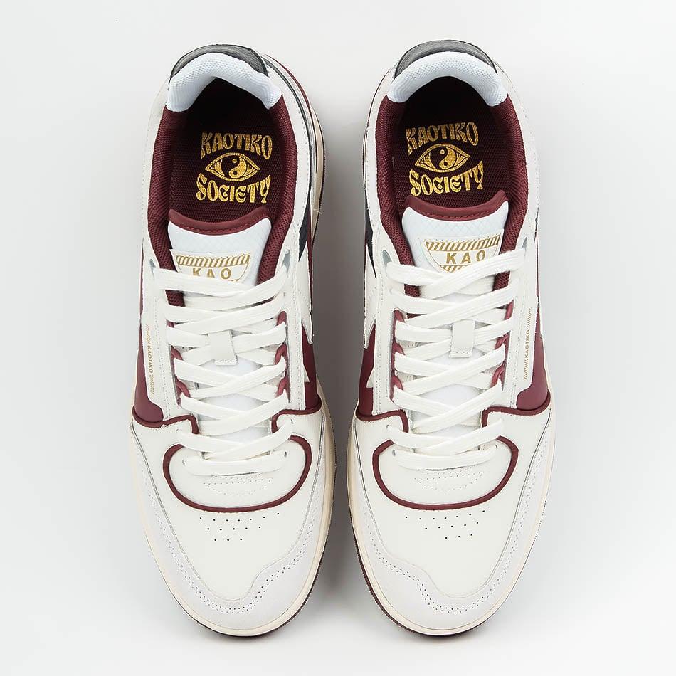 kaotiko Zapatillas Kaotiko Boston Piping Off White / Burgundy Grandes descuentos