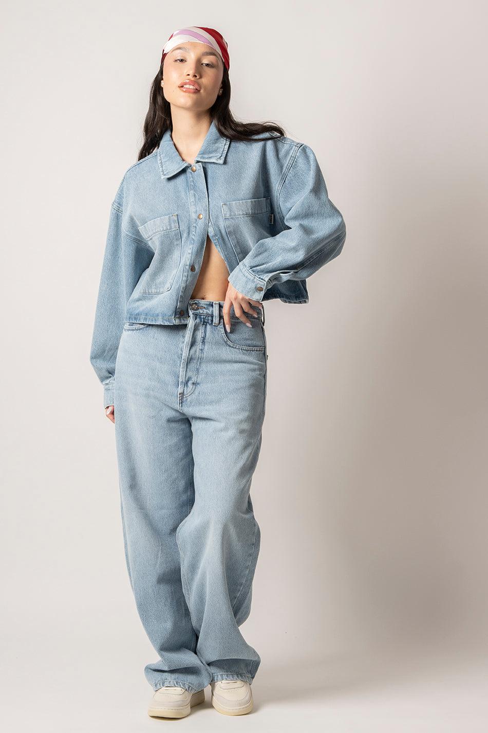 kaotiko Chaqueta Pockets Washed Denim Última moda