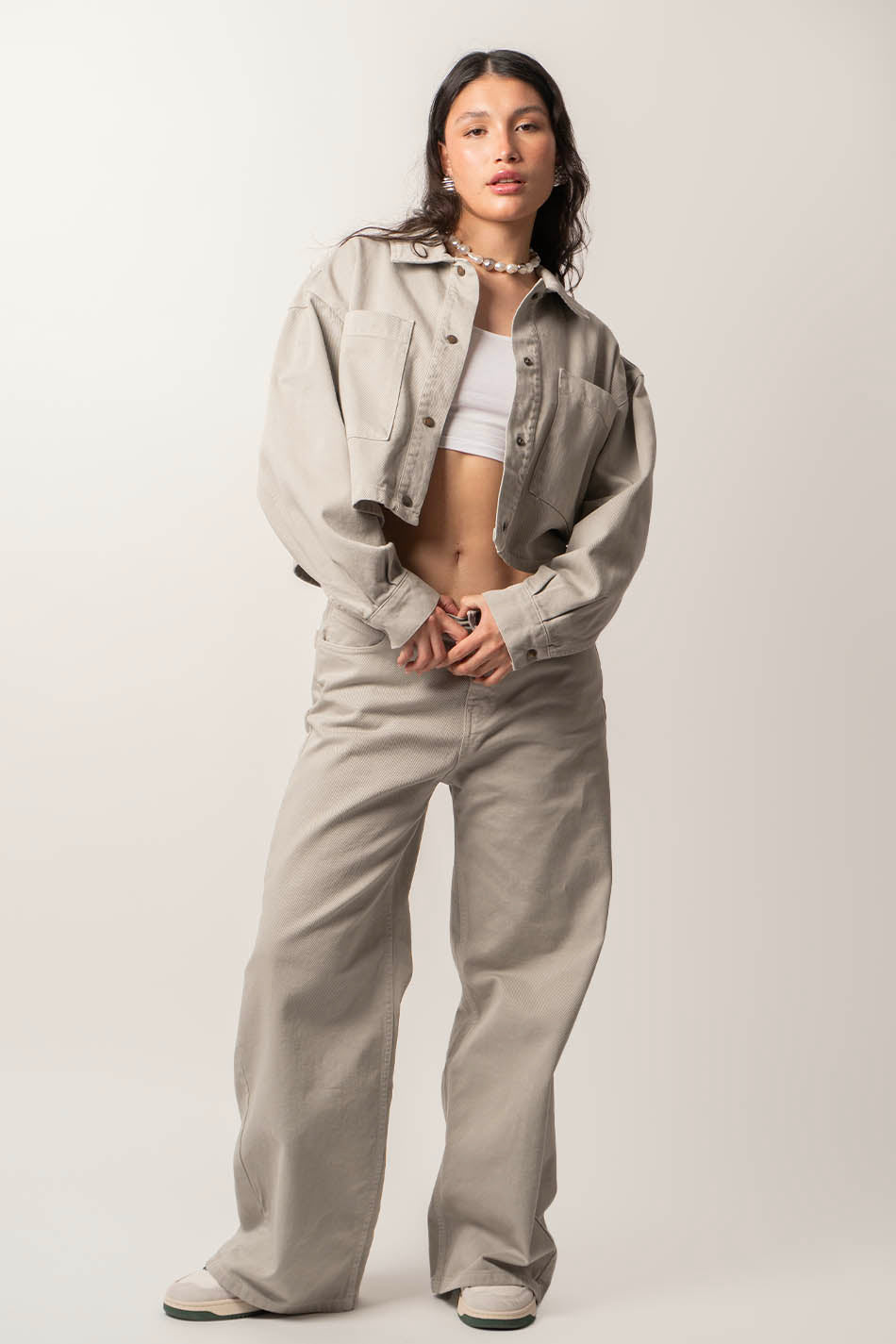 kaotiko Chaqueta Pockets Washed Stone Descuento por venta flash