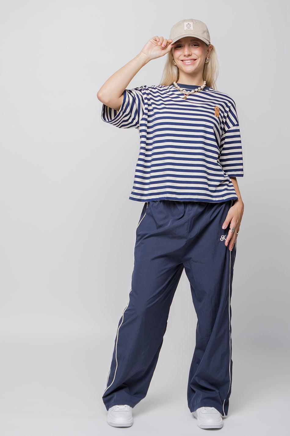 kaotiko Camiseta Stripes Poodle Navy Rebajas de fin de temporada