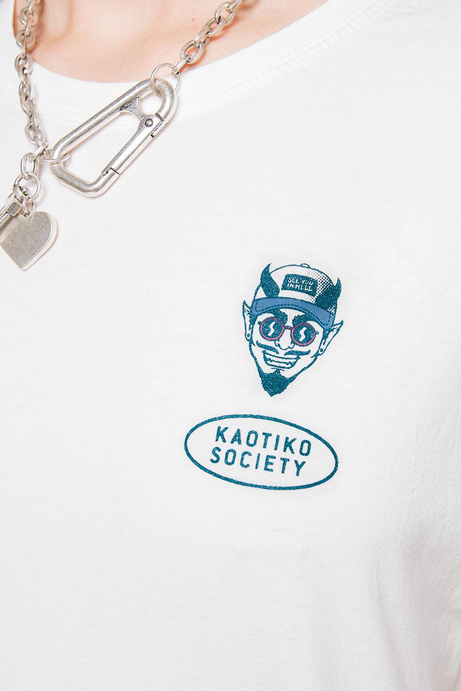 kaotiko Camiseta Washed Cold Drinks White En línea