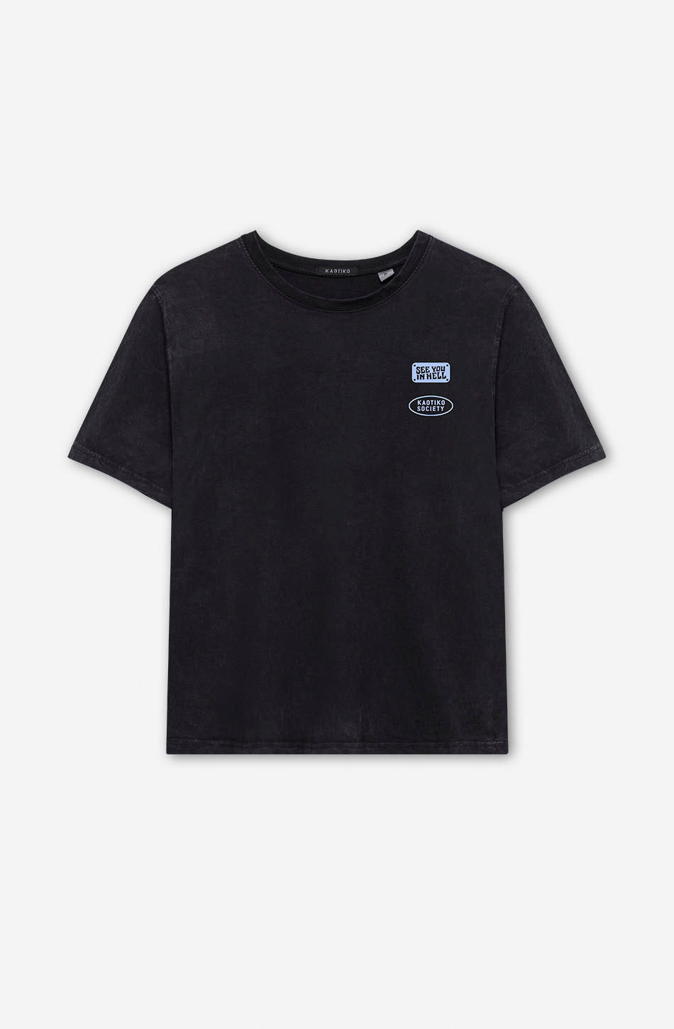 kaotiko Camiseta Washed Pinball Black Outlet online