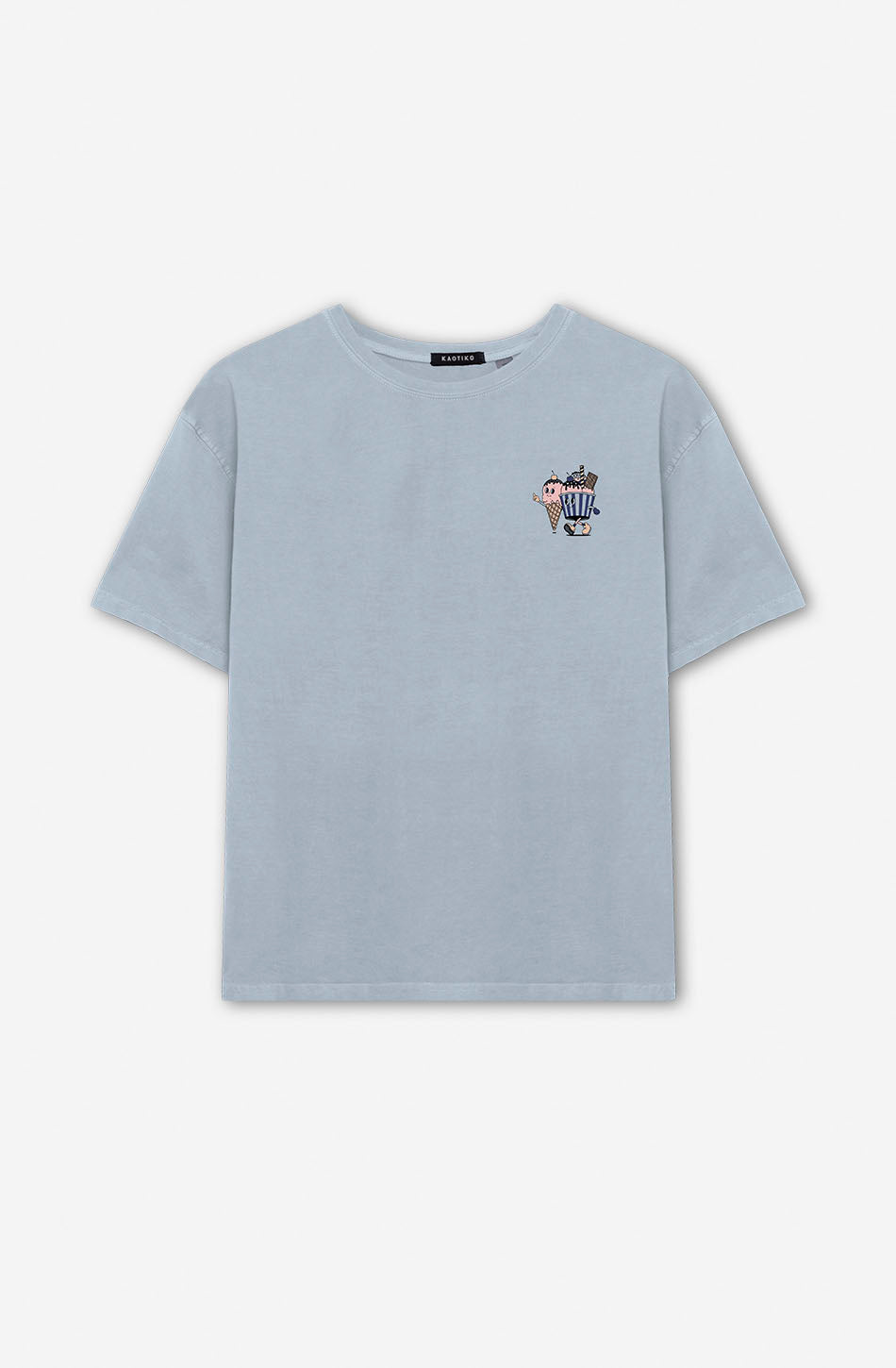 kaotiko Camiseta Washed Ice Cream Steel Rebajas