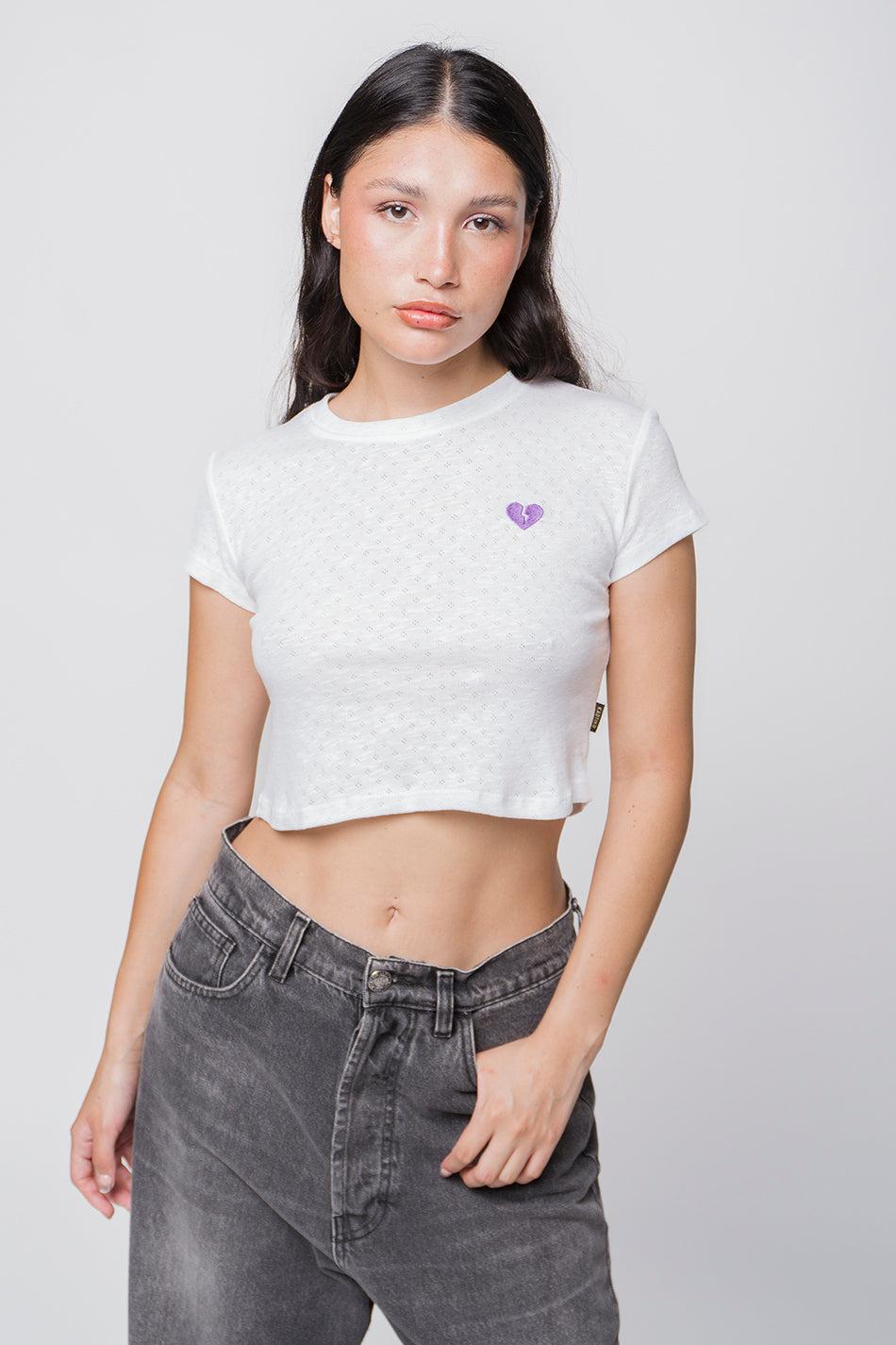 kaotiko Camiseta Broken Heart White/ Mallow Rebajas baratas