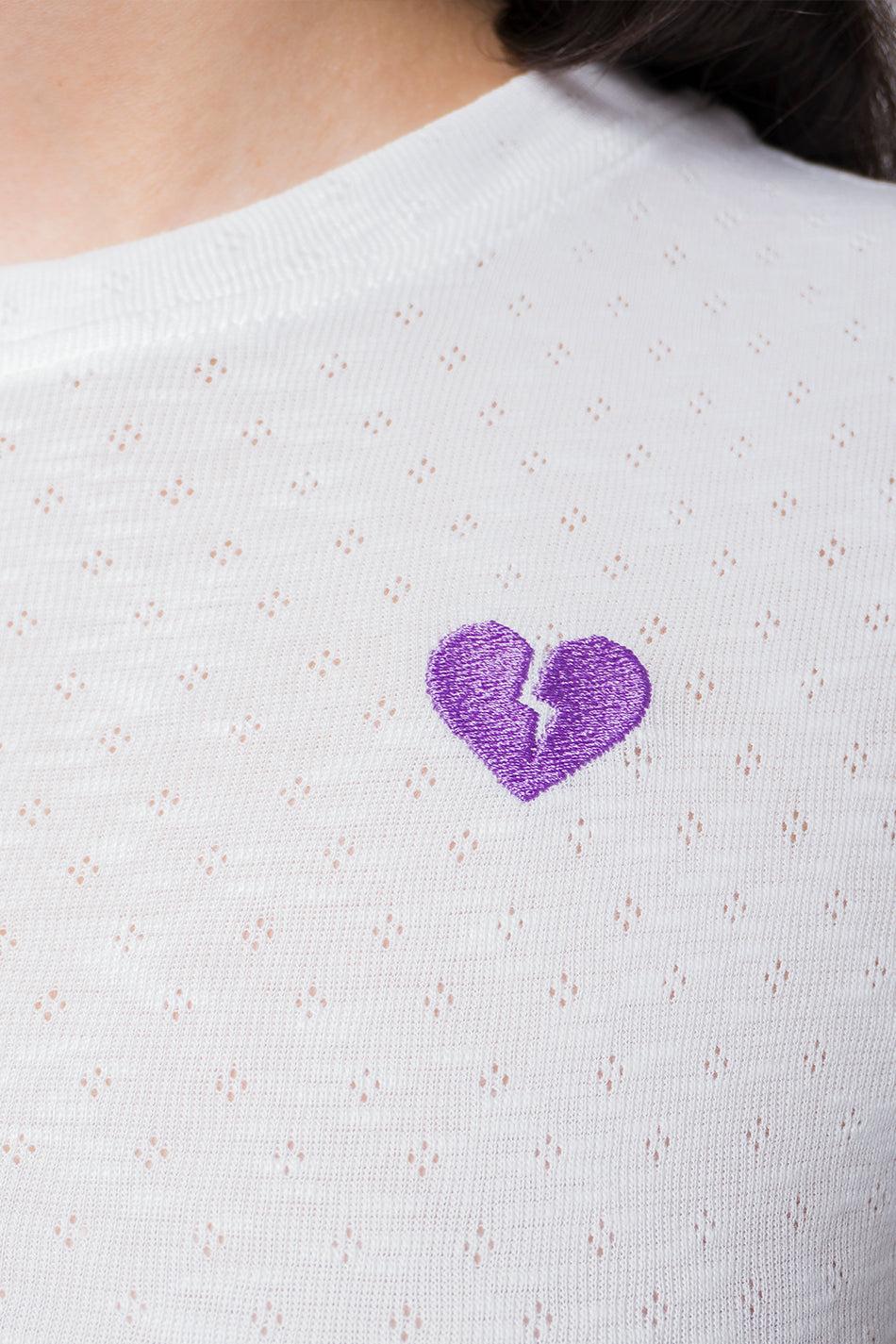 kaotiko Camiseta Broken Heart White/ Mallow Rebajas baratas