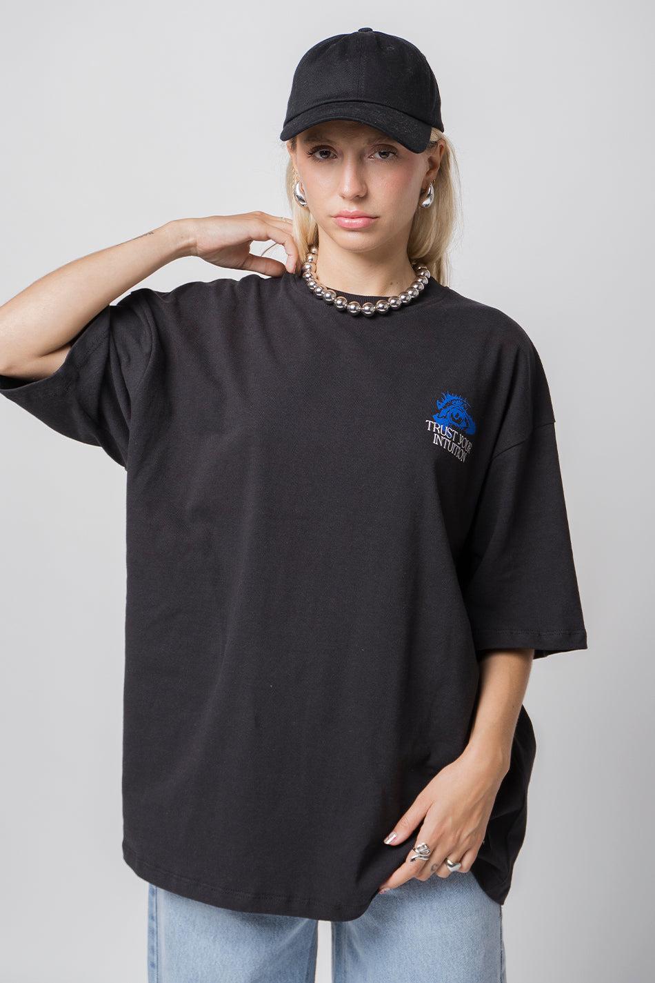 kaotiko Camiseta Eye Trust Your Intuition Black Liquidación