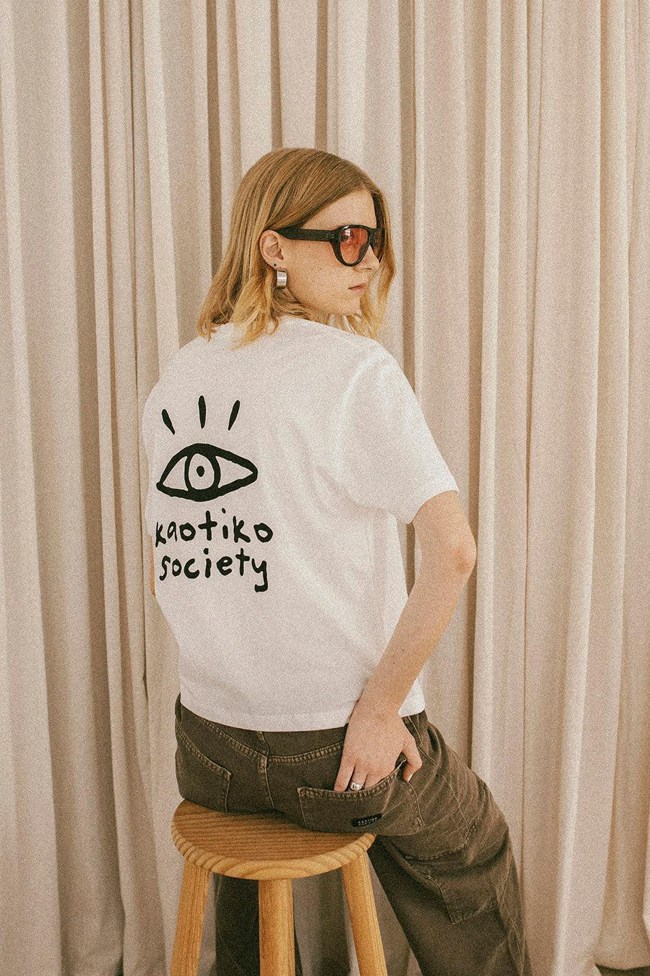 kaotiko Camiseta Washed Boy Eye White Rebajas online