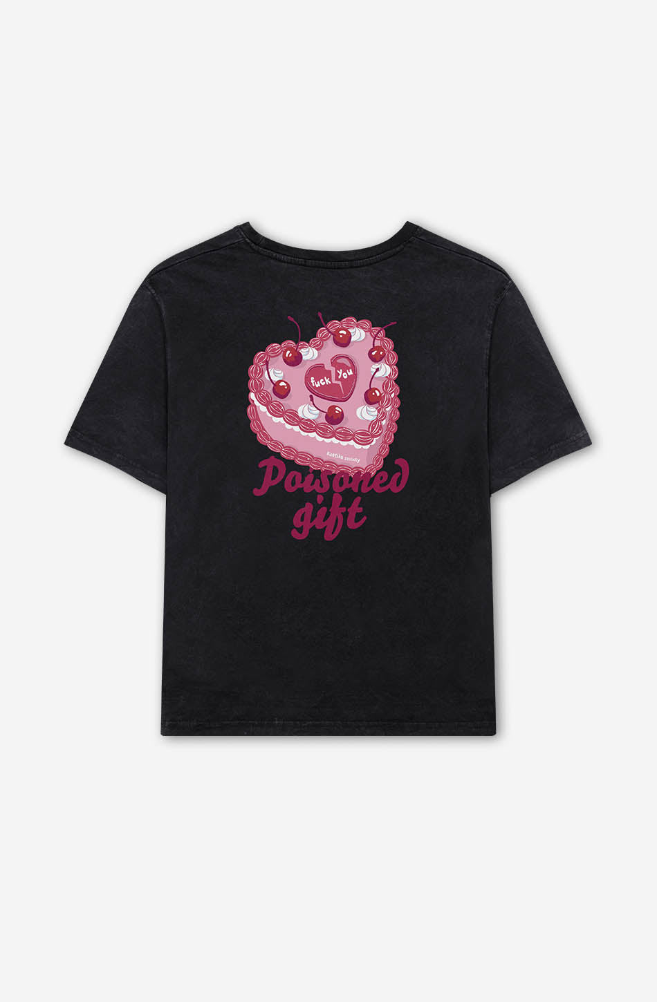 kaotiko Camiseta Washed Poisoned Gift Black