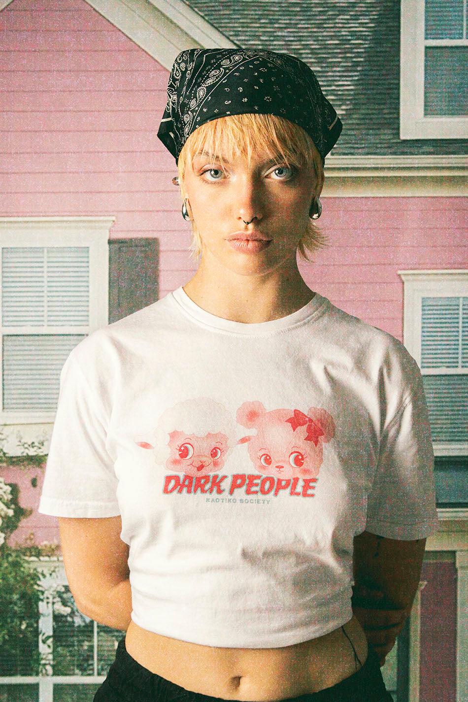 kaotiko Camiseta Washed Dark People White ÚLTIMAS EDICIONES