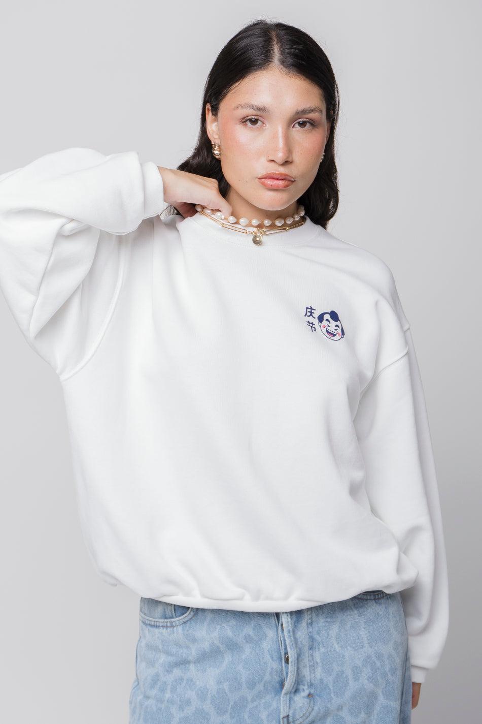 kaotiko Sudadera Organic Cotton Oishi Ramen White Oferta especial de fábrica