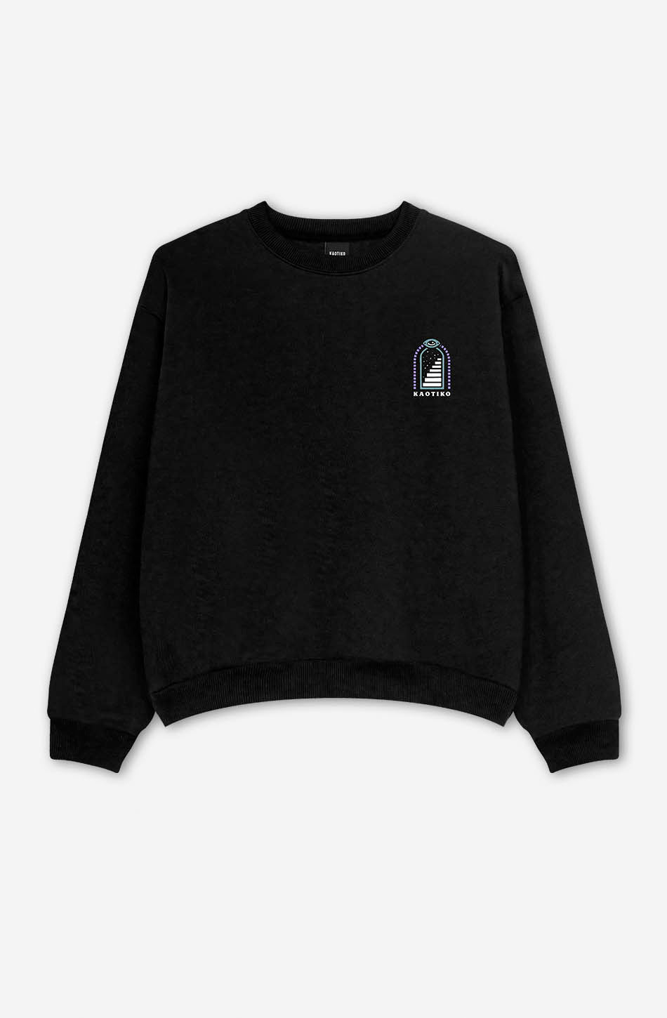 kaotiko Sudadera Washed Trust Your Intuition Black Promoción trimestral