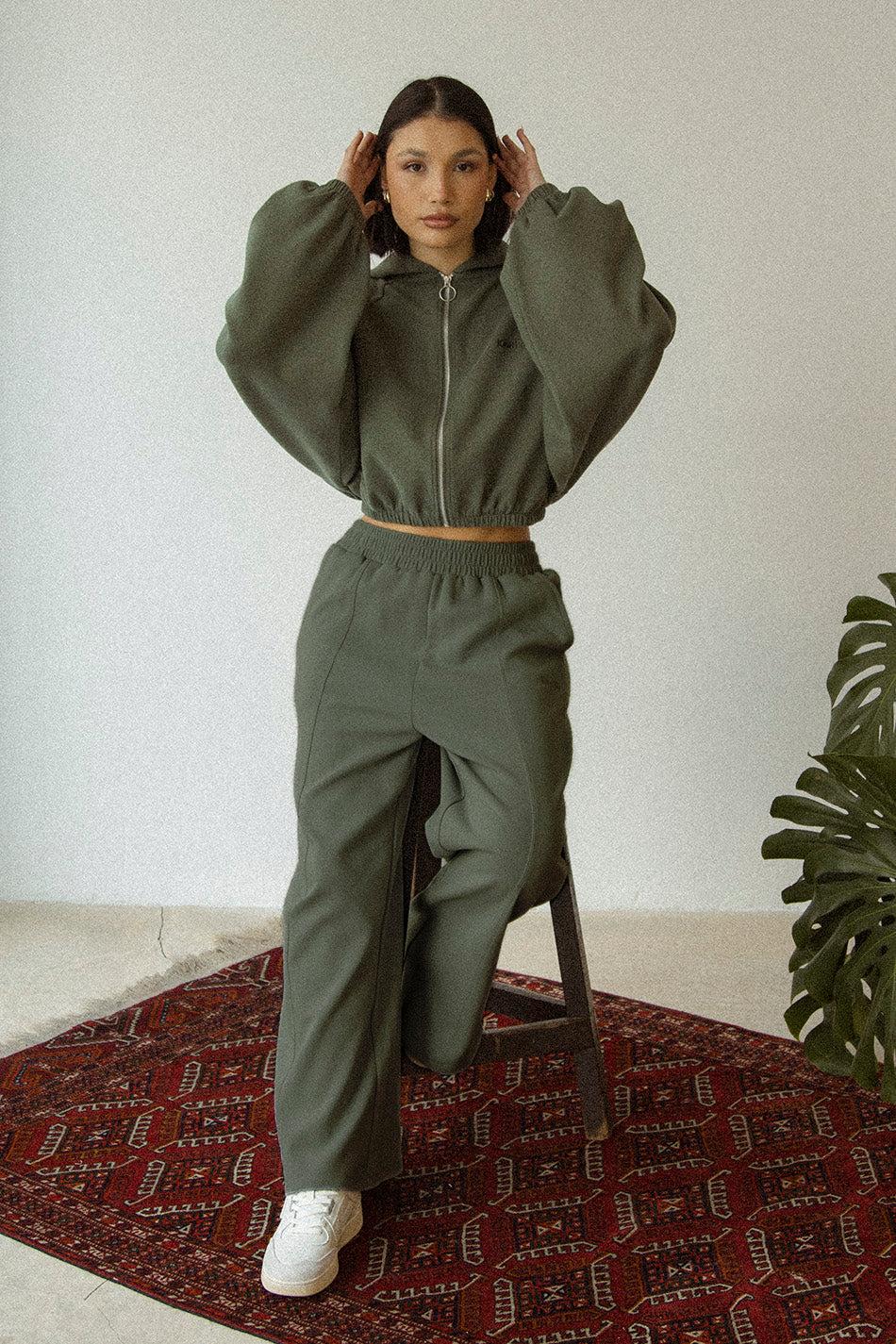 kaotiko Sudadera Zipper Jacket Giulia Interlock Olive Limitado a 3 días