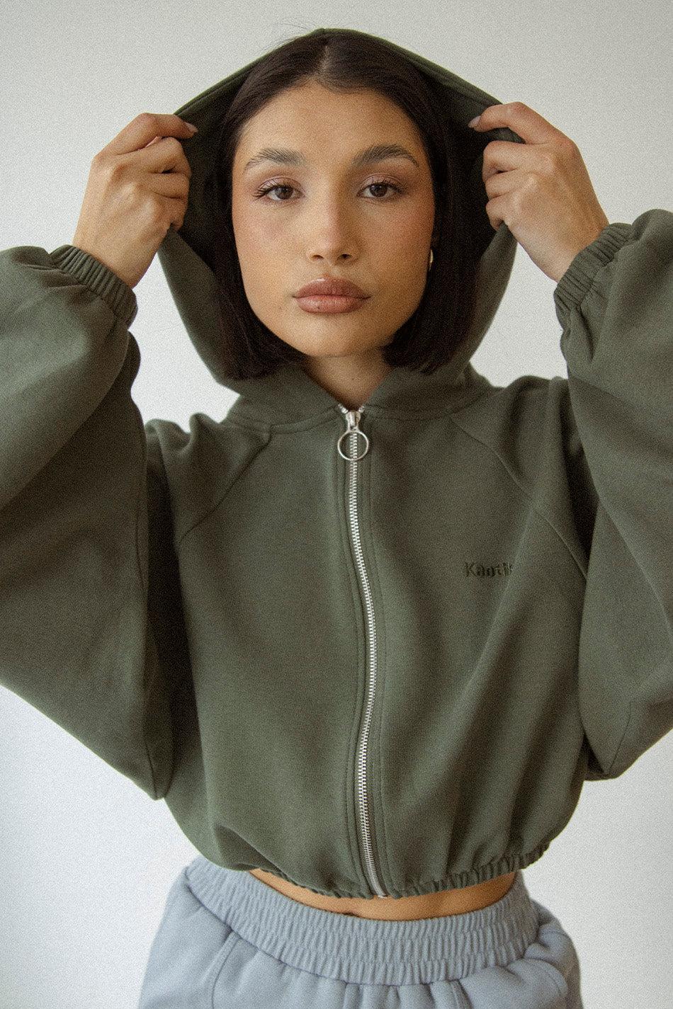 kaotiko Sudadera Zipper Jacket Giulia Interlock Olive Limitado a 3 días