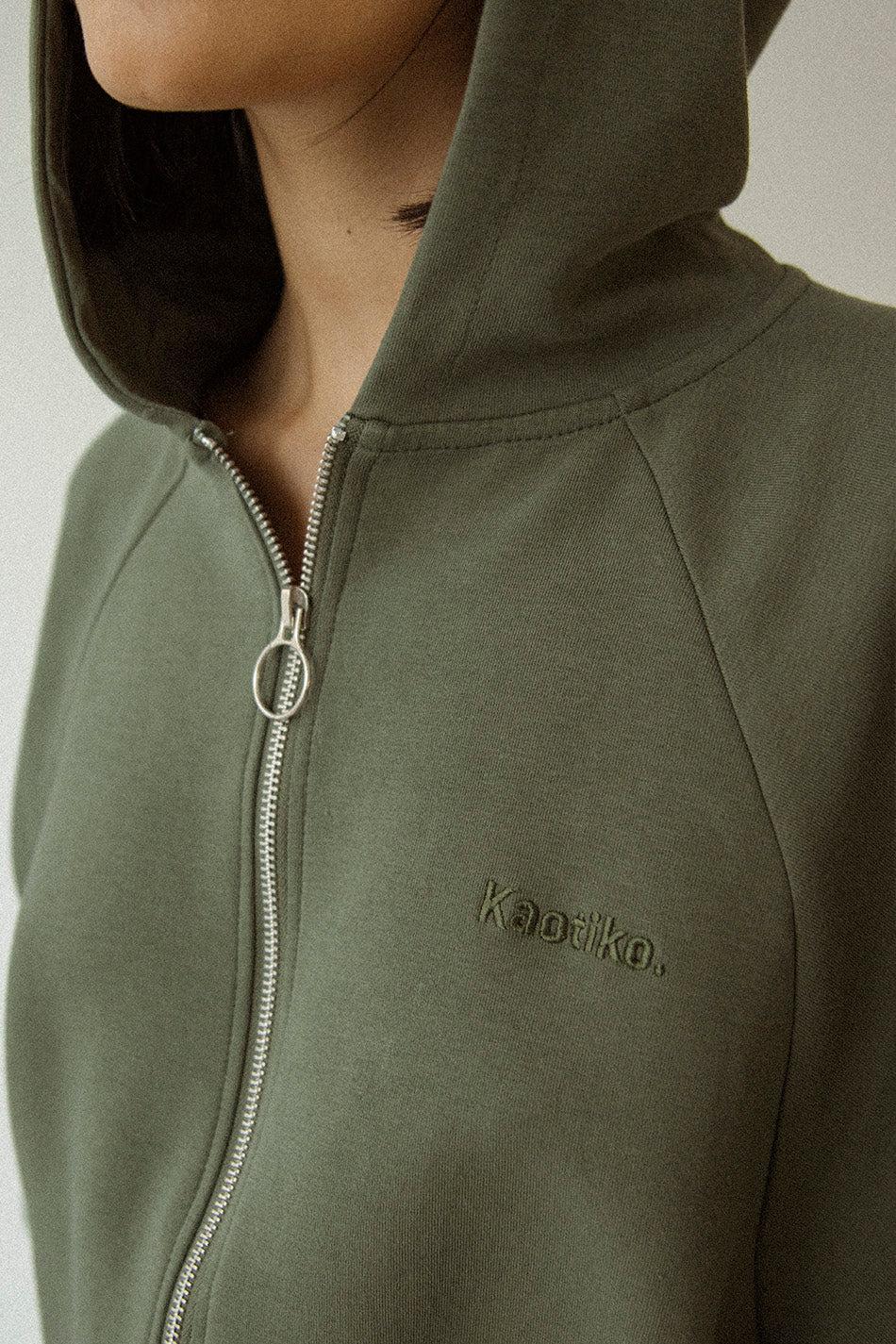 kaotiko Sudadera Zipper Jacket Giulia Interlock Olive Limitado a 3 días