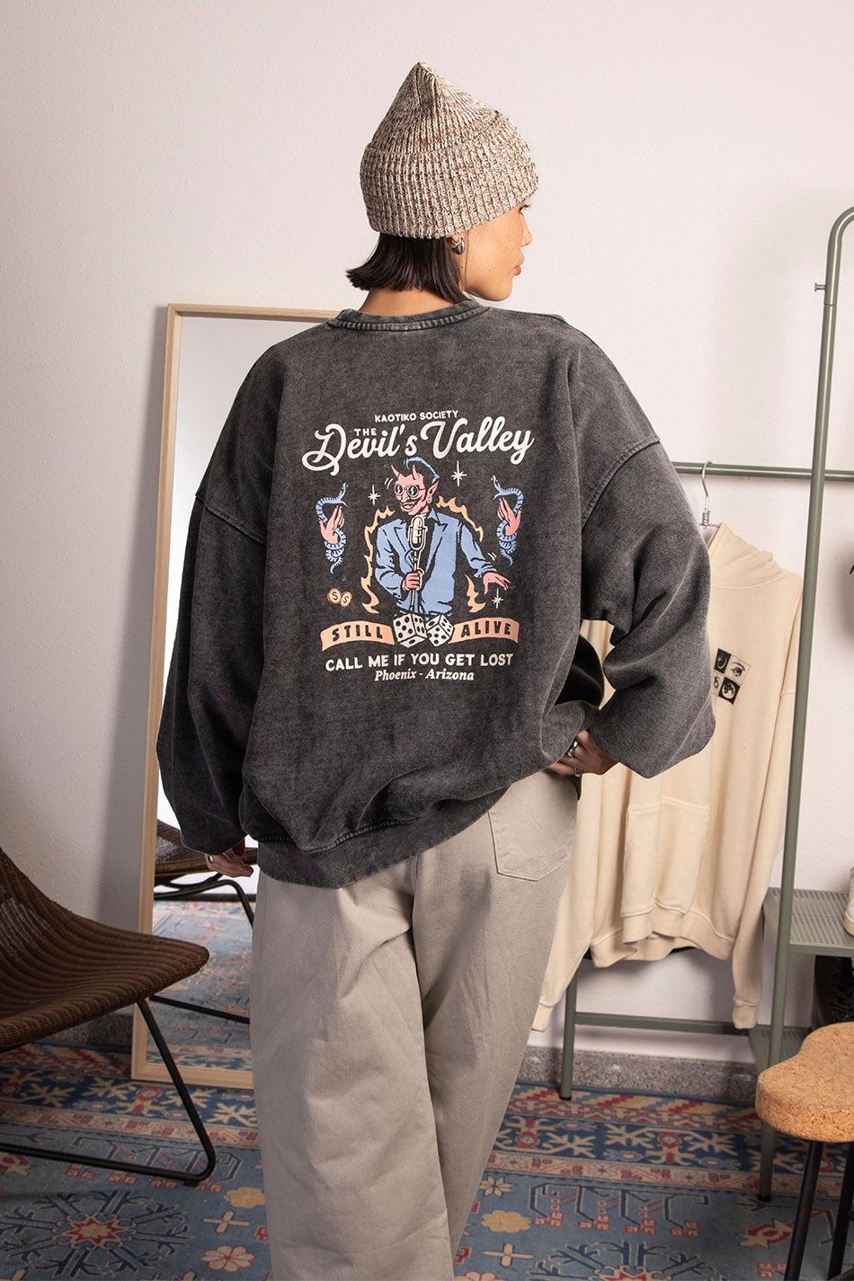 kaotiko Sudadera Washed Still Alive Black Precios de Black Friday