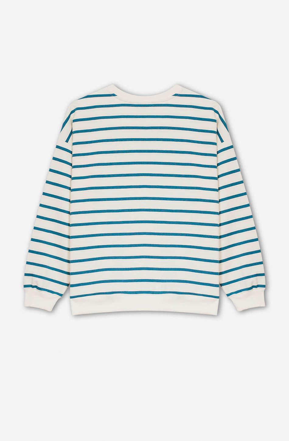 kaotiko Sudadera Stripes Blue/ Ivory En oferta