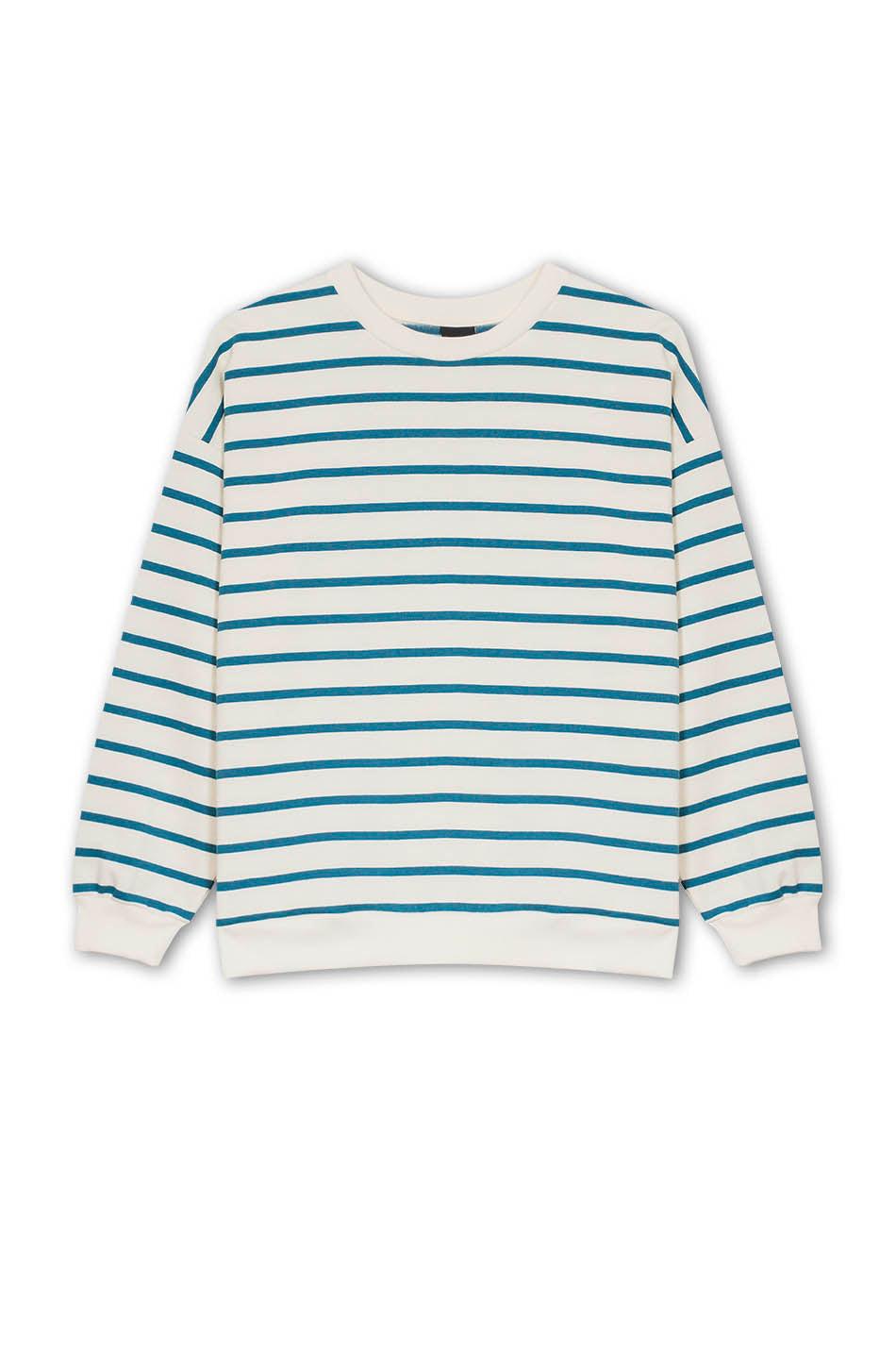 kaotiko Sudadera Stripes Blue/ Ivory En oferta