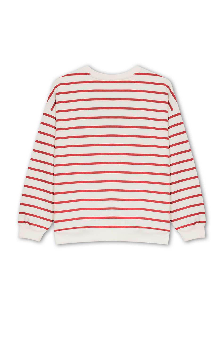 kaotiko Sudadera Stripes Red / Ivory Libre de impuestos