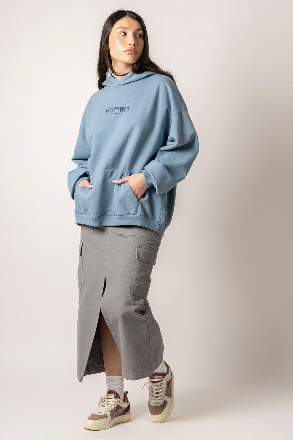 kaotiko Sudadera Washed Metamorphosis Blue Fly Última moda