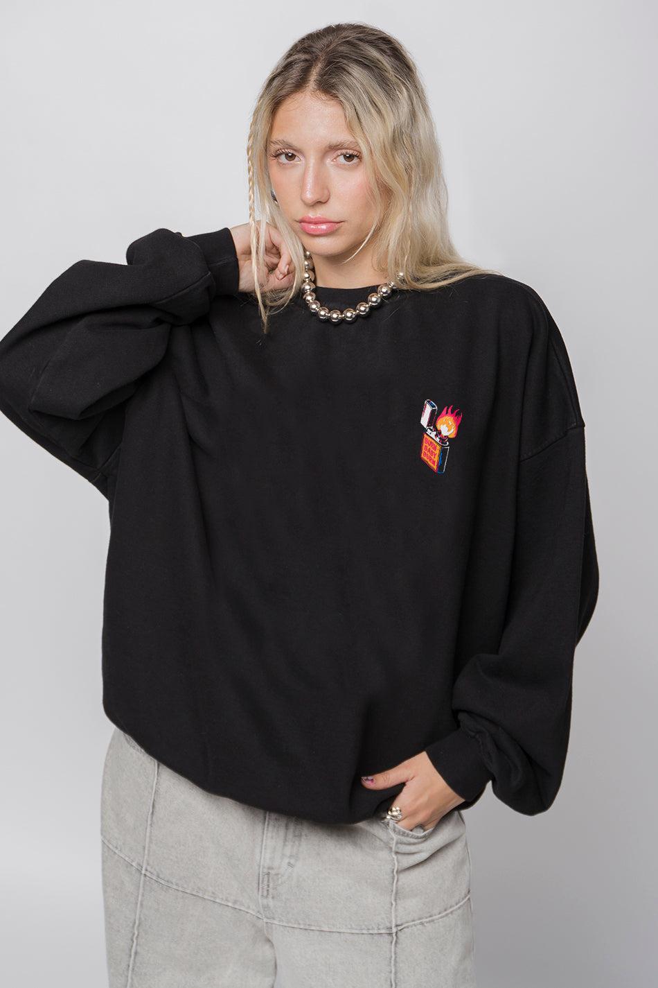 kaotiko Sudadera Washed Unknown Trip Black Outlet
