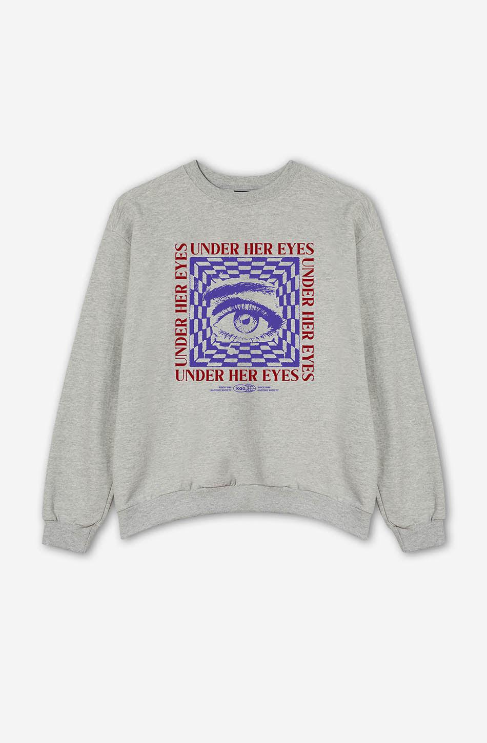 kaotiko Sudadera Under Her Eyes Gray En oferta