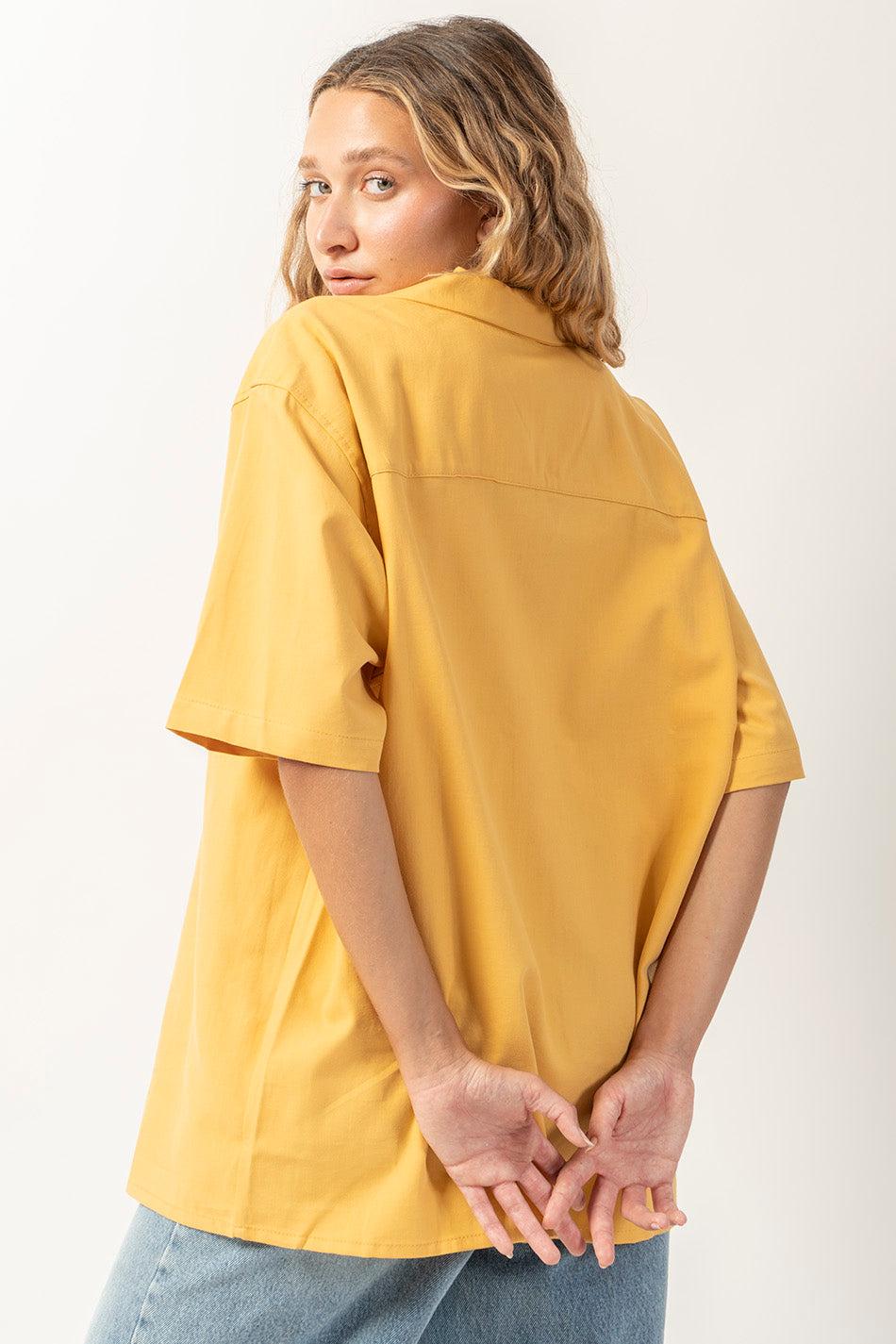 kaotiko Camisa Palm Safari Mostaza Envío gratis