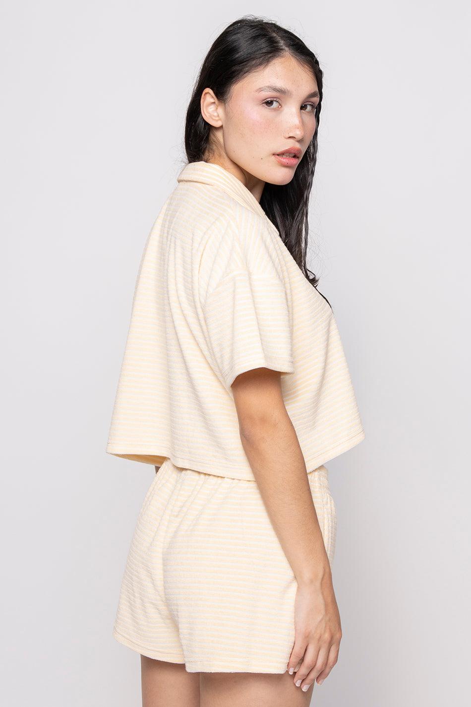 kaotiko Polo Towell Stripe Yellow / White Últimos 3 días
