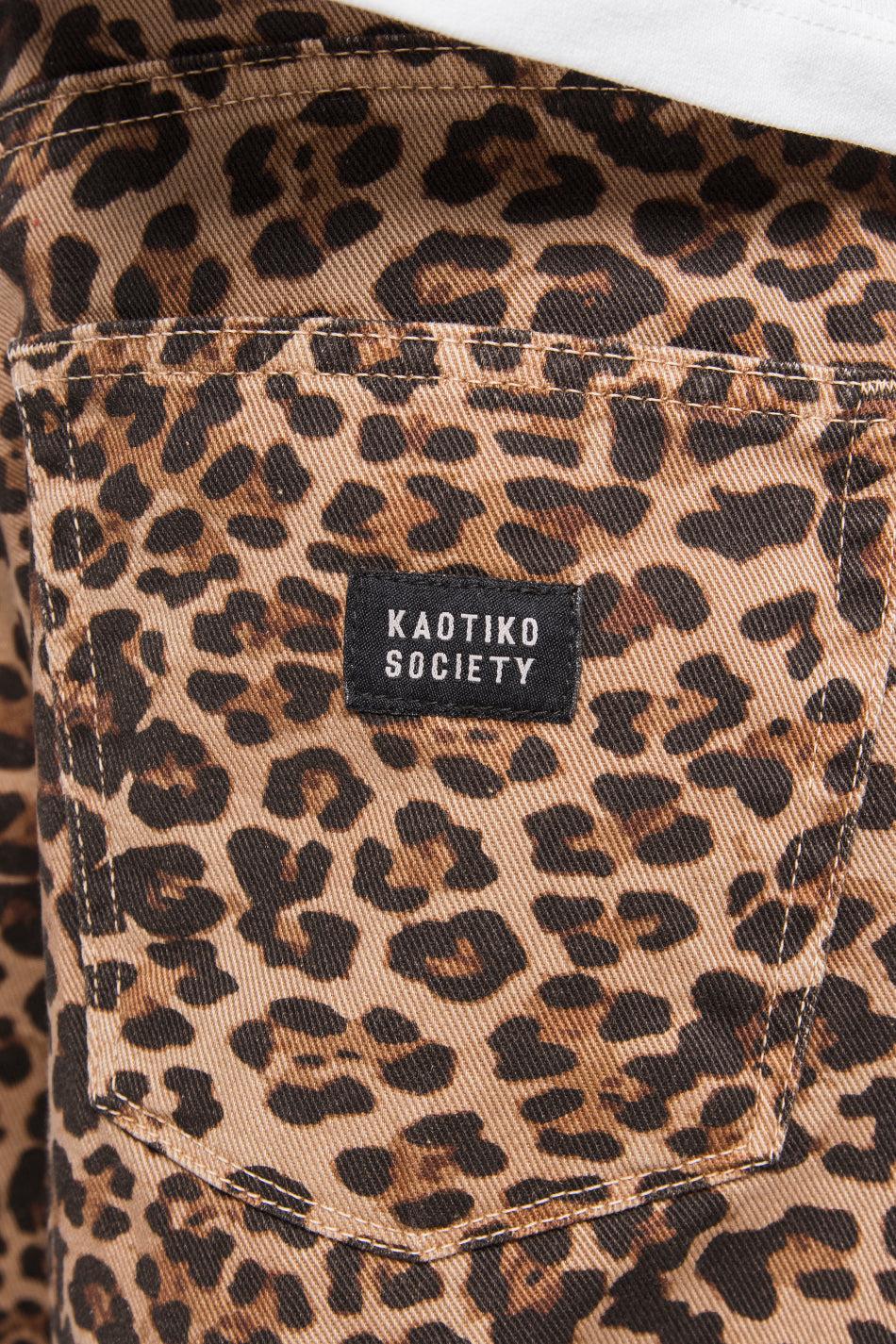 kaotiko Pantalón Loose Leopard Brown Solo hoy