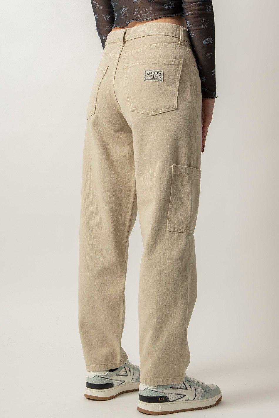 kaotiko Pantalón Factory Cream Limitado a 3 días