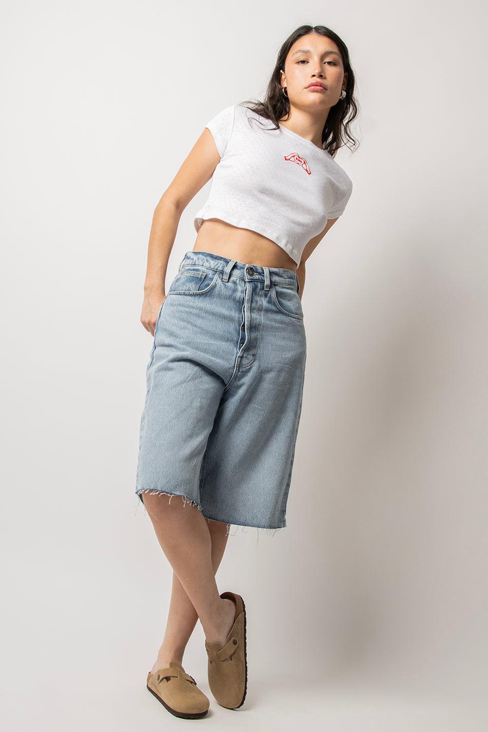 kaotiko Bermuda Loose Baggy Denim Libre de impuestos