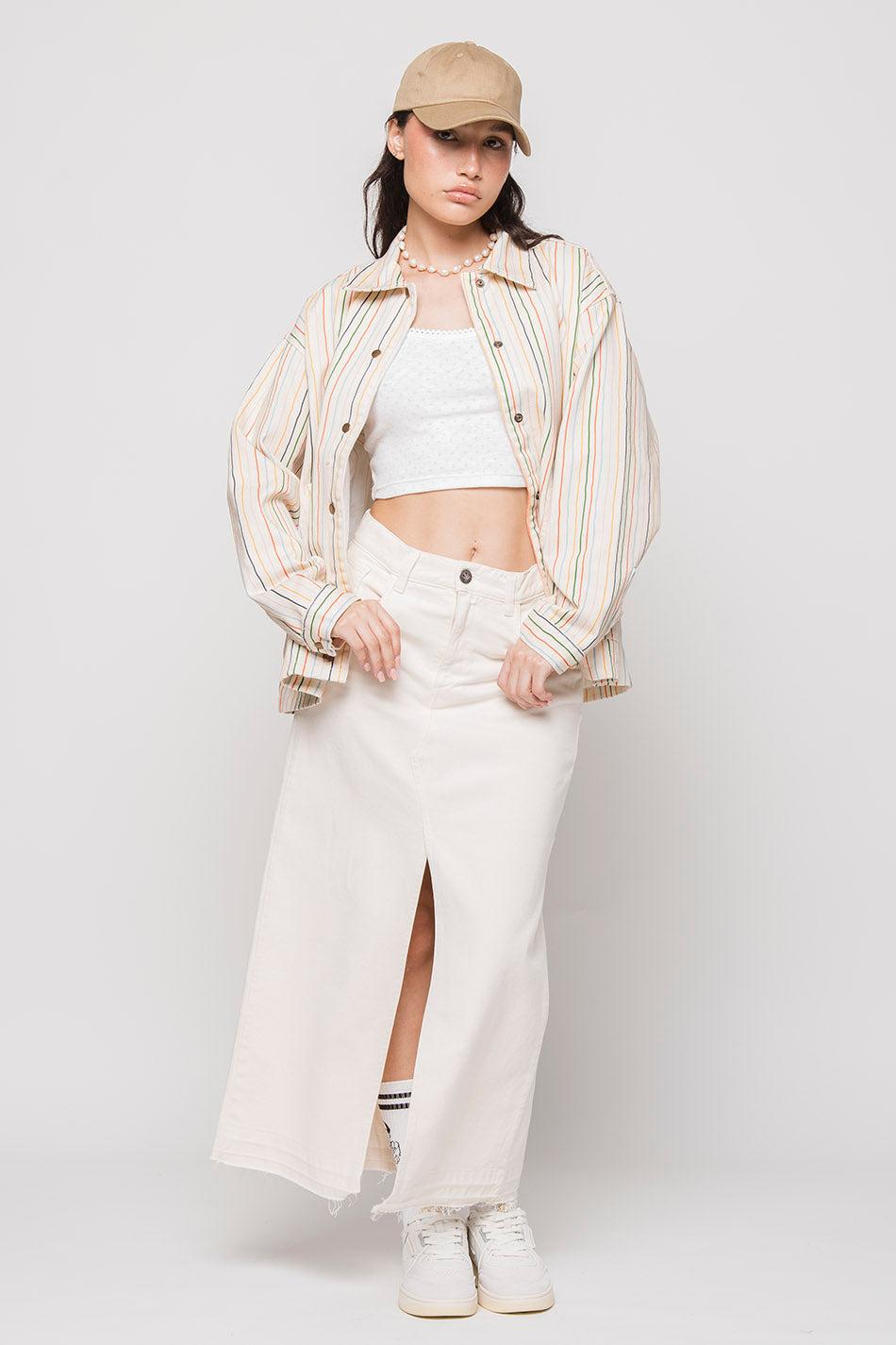 kaotiko Falda Long Denim Stone Outlet