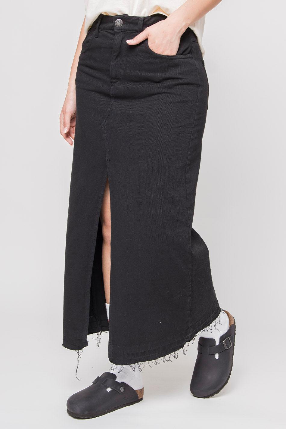 kaotiko Falda Long Denim Black Outlet online
