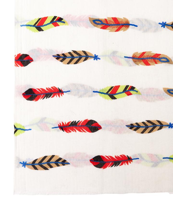 lovat & green FEATHERS ECRU - LOVAT&GREEN SS’ 18 Scarves Collection Gran oferta