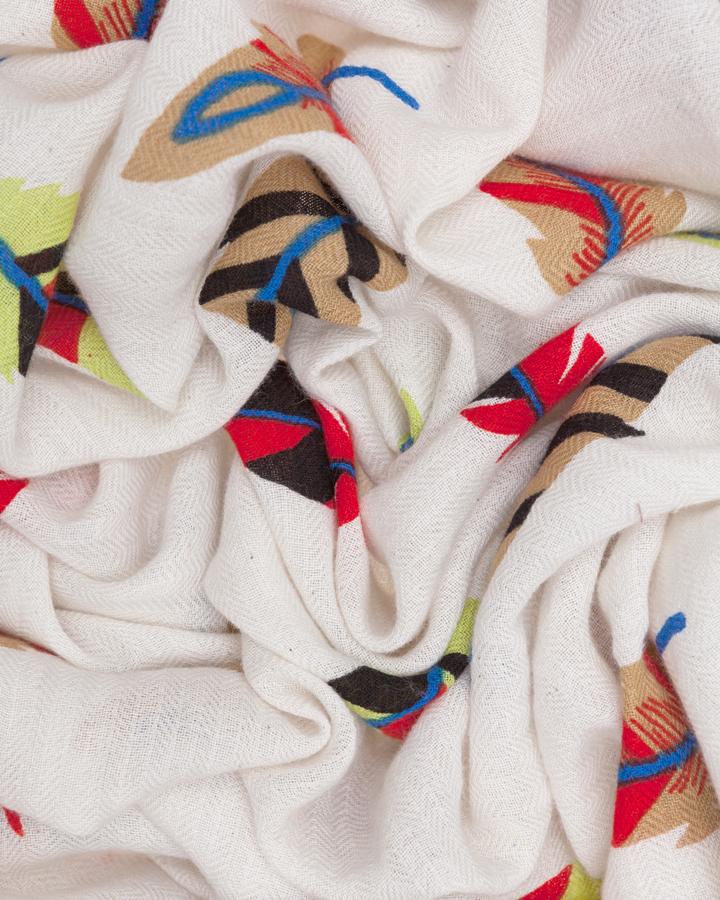 lovat & green FEATHERS ECRU - LOVAT&GREEN SS’ 18 Scarves Collection Gran oferta