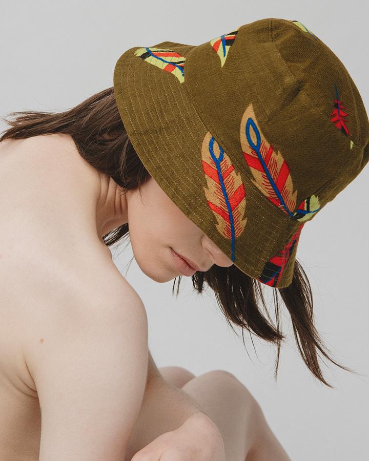lovat & green Feathers Gorro Reversible Rebajas baratas