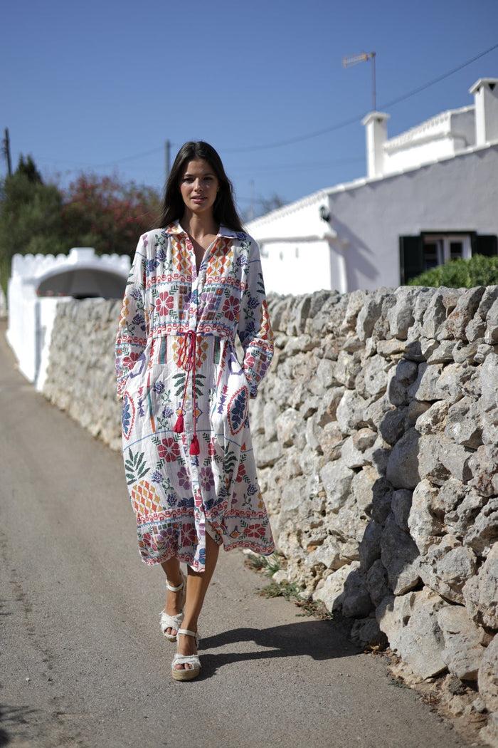 luna llena Vestido camisero Camila Colección Zihuatanejo BR40 – Luna Llena En oferta