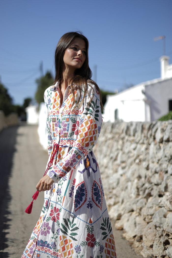 luna llena Vestido camisero Camila Colección Zihuatanejo BR40 – Luna Llena En oferta