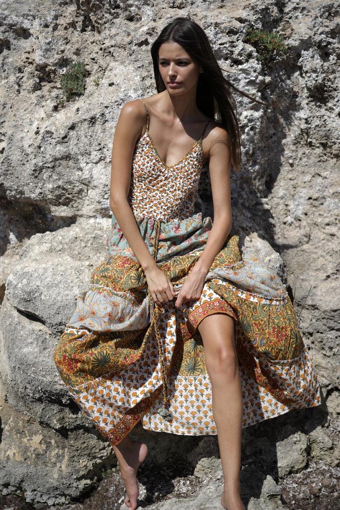 luna llena Vestido largo Salamina Howards DA91 – Luna Llena Venta caliente