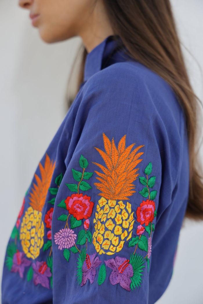 luna llena Vestido camisero Miami Colección Ananas PI808 – Luna Llena Liquidación