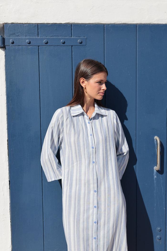 luna llena Vestido camisero Miami Coleccion Livadaki MS808 – Luna Llena Último día