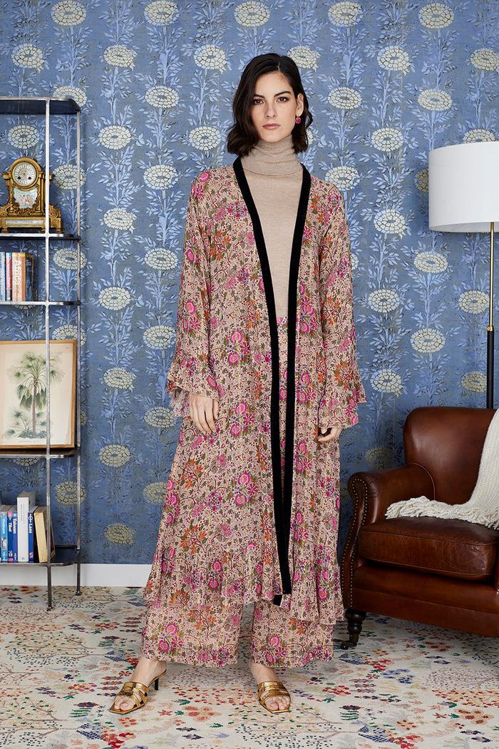 luna llena Kimono largo color rosa Daniella LN5 – Luna Llena Libre de impuestos