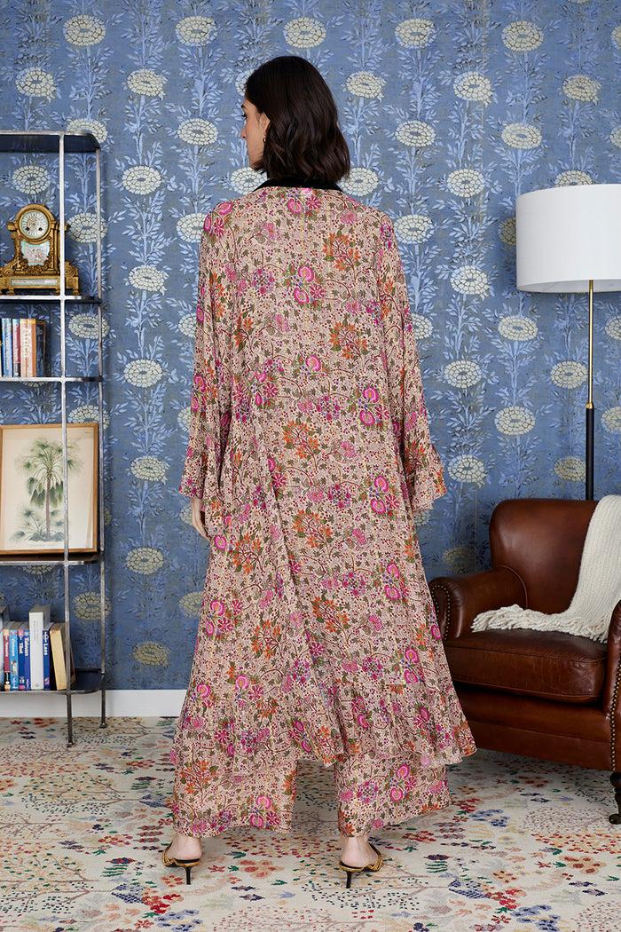 luna llena Kimono largo color rosa Daniella LN5 – Luna Llena Libre de impuestos