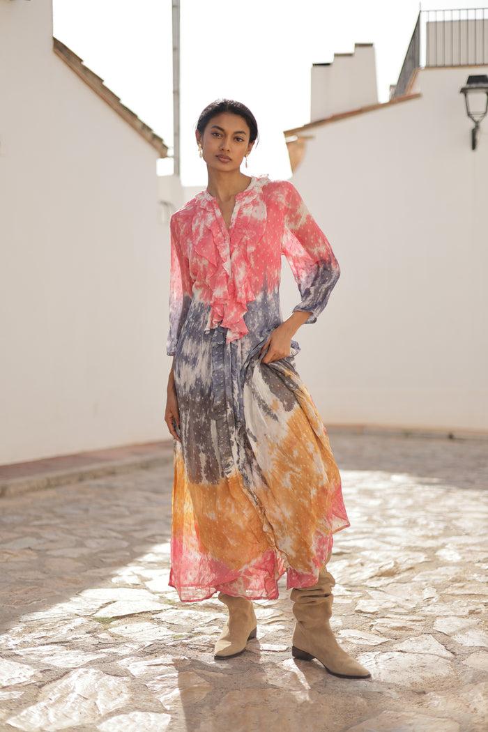 luna llena Vestido Camille Colección Tie Dye TD315 – Luna Llena Rebajas baratas