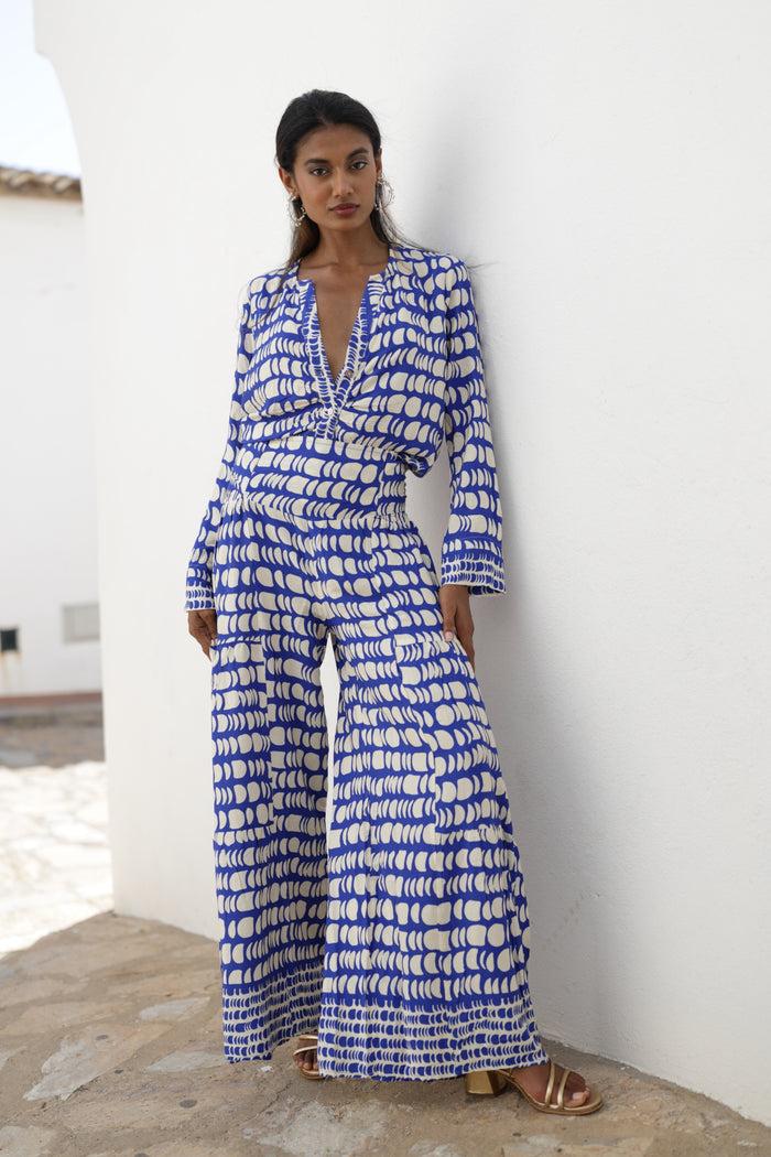 luna llena Pantalón de verano luna llena estampado topos – Luna Llena Promoción por tiempo limitado
