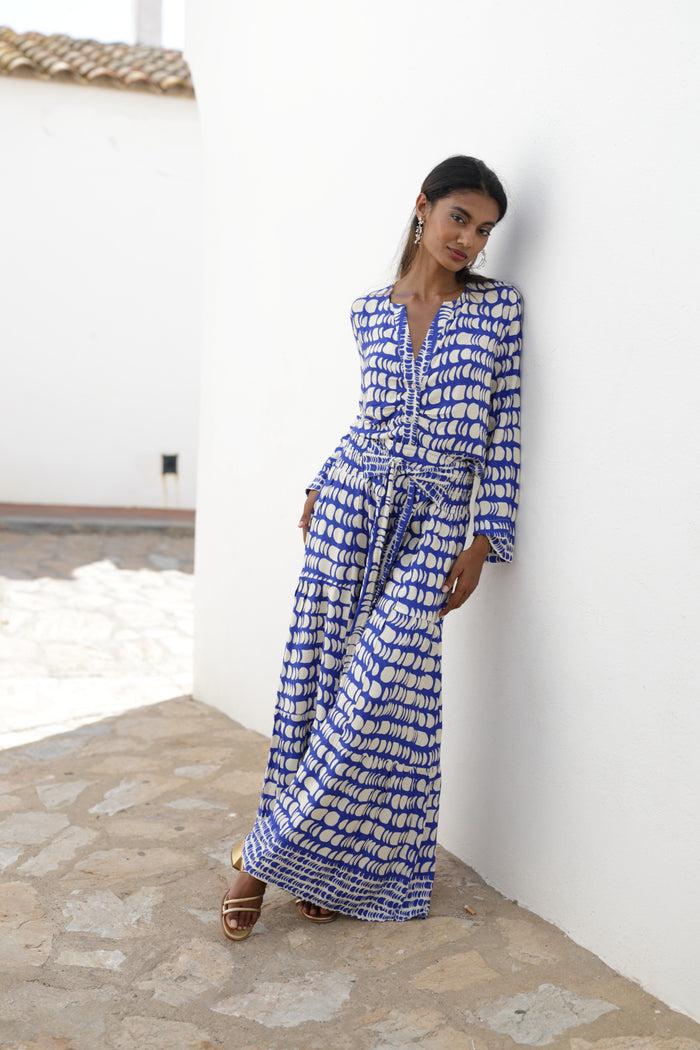 luna llena Pantalón de verano luna llena estampado topos – Luna Llena Promoción por tiempo limitado