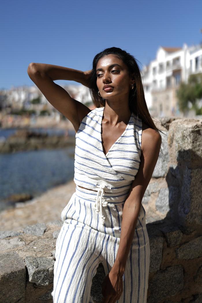 luna llena Pantalón estampado de verano rayas mujer Luna LLena – Luna Llena Precios de Black Friday