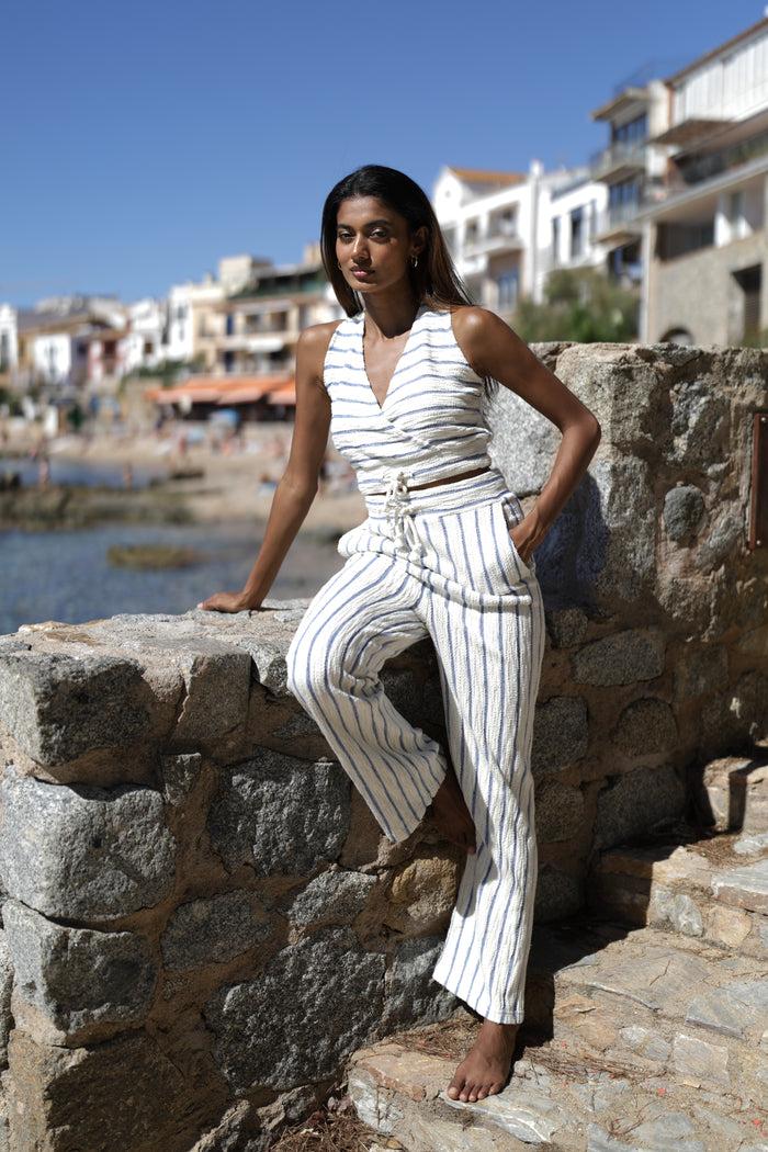 luna llena Pantalón estampado de verano rayas mujer Luna LLena – Luna Llena Precios de Black Friday